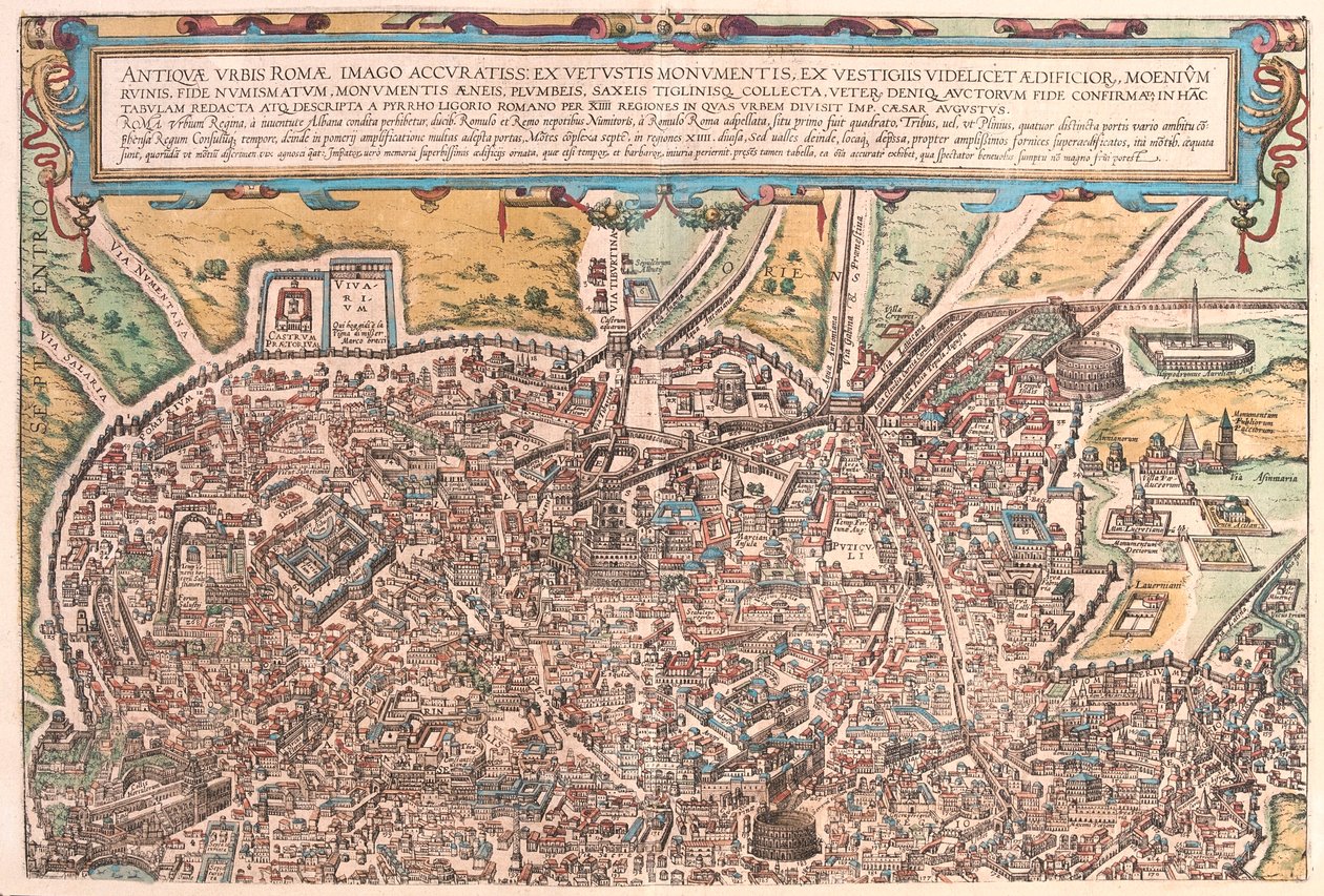 Řím, Itálie - v "Civitates Orbis Terrarum" od Georga Brauna, Kolín nad Rýnem 1617 od Georg Braun