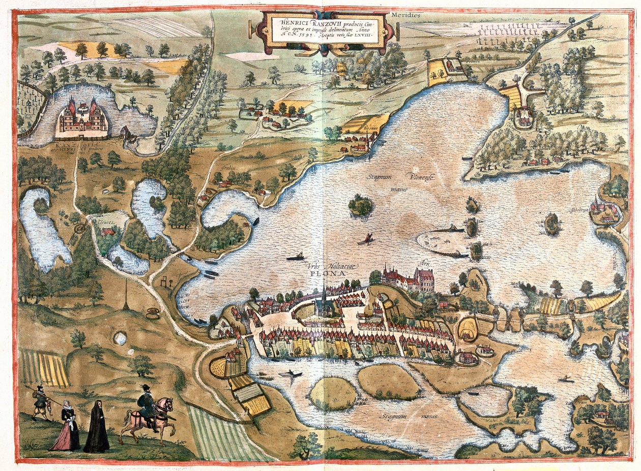 Schleswing, Holštýnsko, Německo - v "Civitates Orbis Terrarum" od Georga Brauna, Kolín nad Rýnem 1617 od Georg Braun