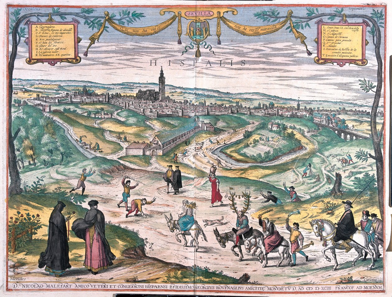 Seviglia, Španělsko - v "Civitates Orbis Terrarum" od Georga Brauna, Kolín nad Rýnem 1617 od Georg Braun