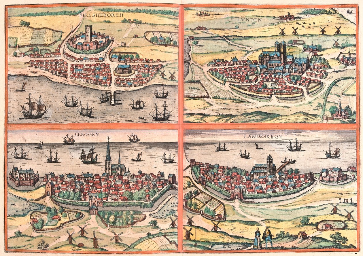 Švédsko, v publikaci "Civitates Orbis Terrarum" od Georga Brauna, Kolín nad Rýnem 1617 od Georg Braun