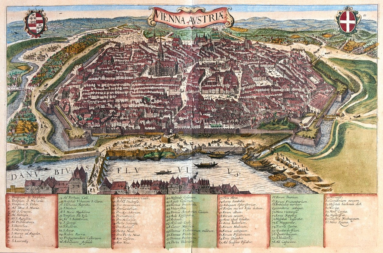 Wien, Rakousko - v "Civitates Orbis Terrarum" Georga Brauna, Kolín nad Rýnem 1617 od Georg Braun