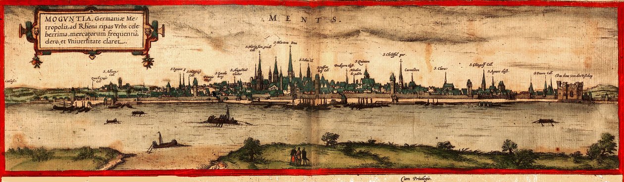 Pohled na Mohuč, 1572 od Georg Braun und Franz Hogenberg