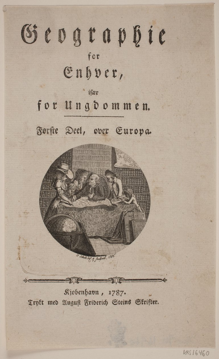 Titulní strana s vinětou pro „Geografie pro každého“ od Georg Christian Schule