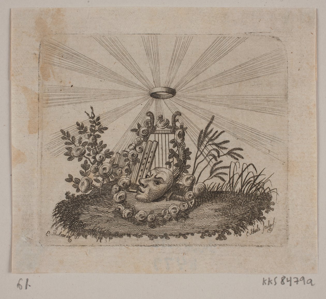Viněta pro "Všechny spisy" J. H. Wessela od Georg Christian Schule
