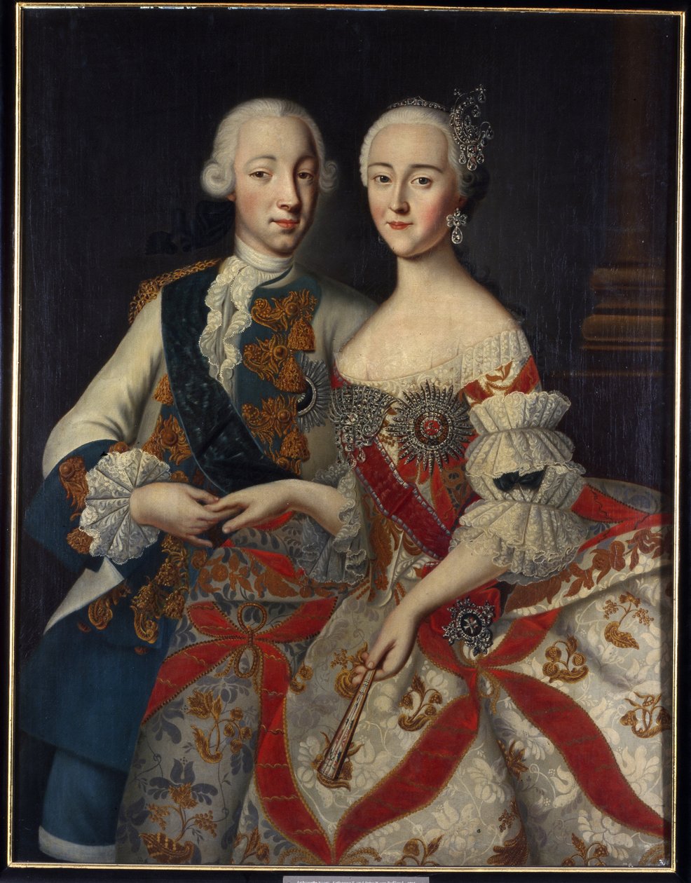 Portrét velkovévody Petra Fiodoroviče (Ruský Petr II od Georg Christoph Grooth