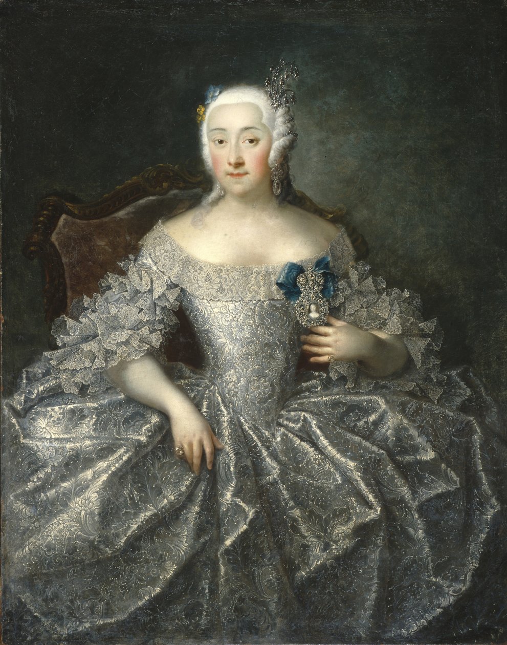 Portrét hraběnky Varvary Alexeyevna Sheremetyeva 1711-1767, 1746 od Georg Christoph Grooth
