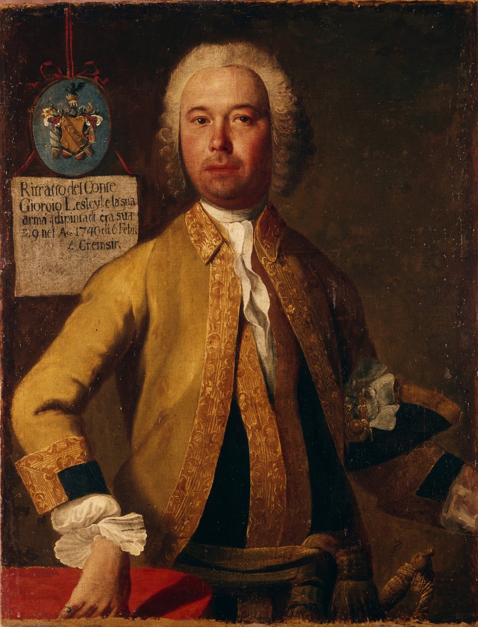 Portrét generála hraběte George Lesleyho 1720-1772, 1749 od Georg Christoph Grooth