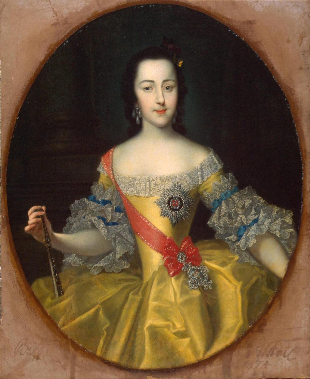 Portrét velkovévodkyně Kateřiny Alexejevny od Georg Cristoph Grooth