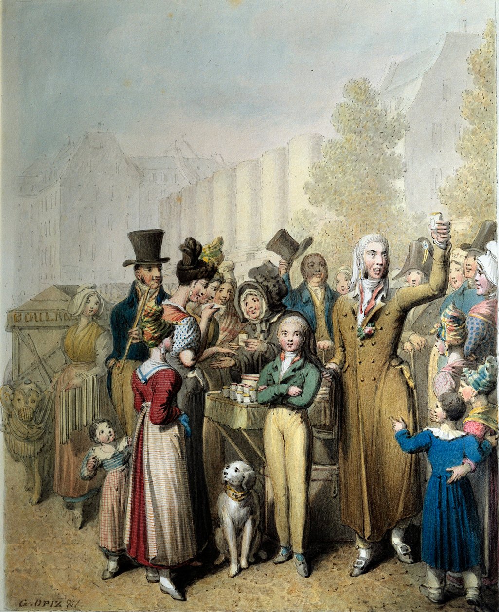 Boulevard de la Madeleine, šarlatánská litografie od George Emanuela Opitze (1775-1841) 1831 Paříž. Muzeum karnevalu od Georg Emanuel Opitz