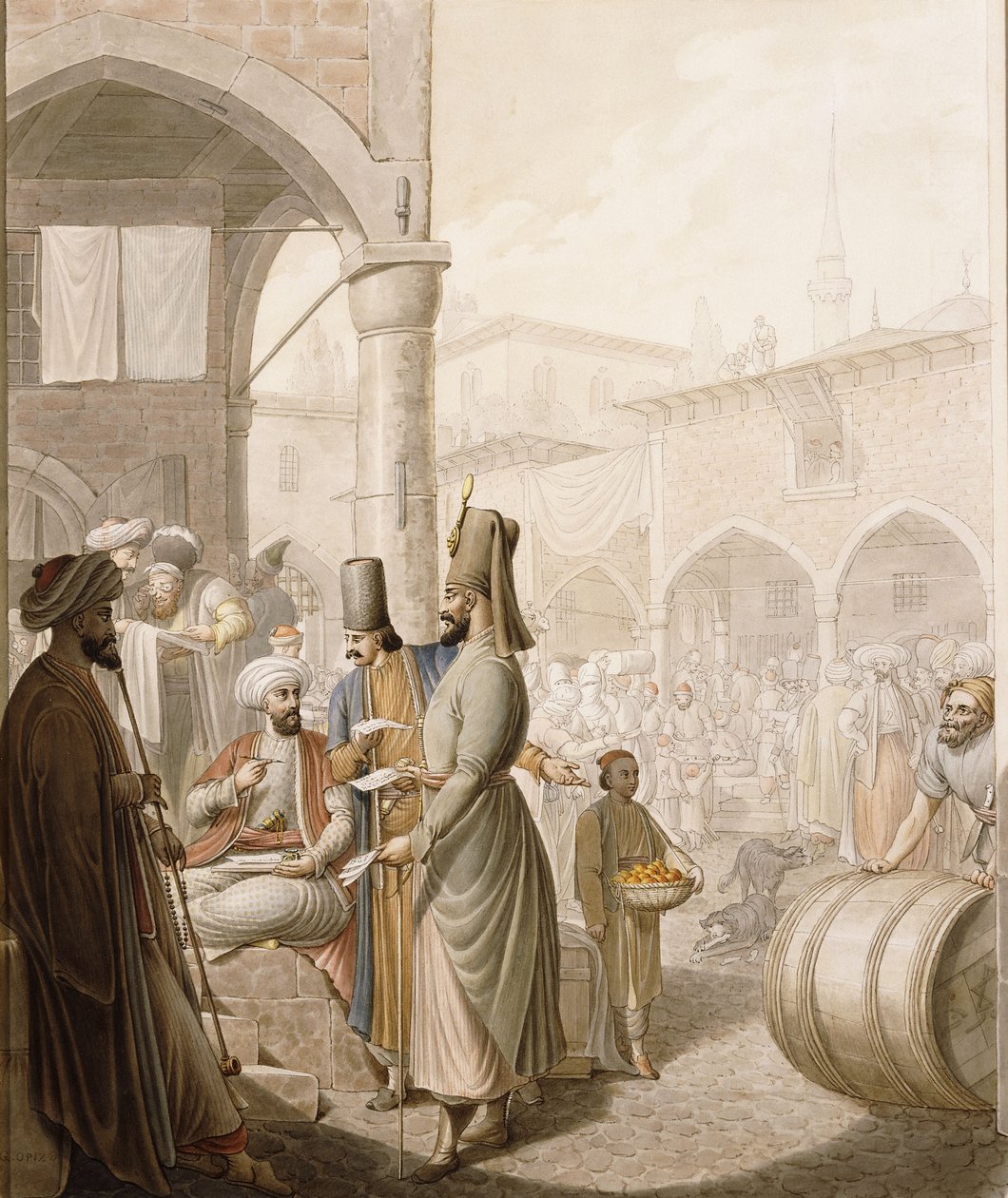 V bazaru, od Georg Emanuel Opitz