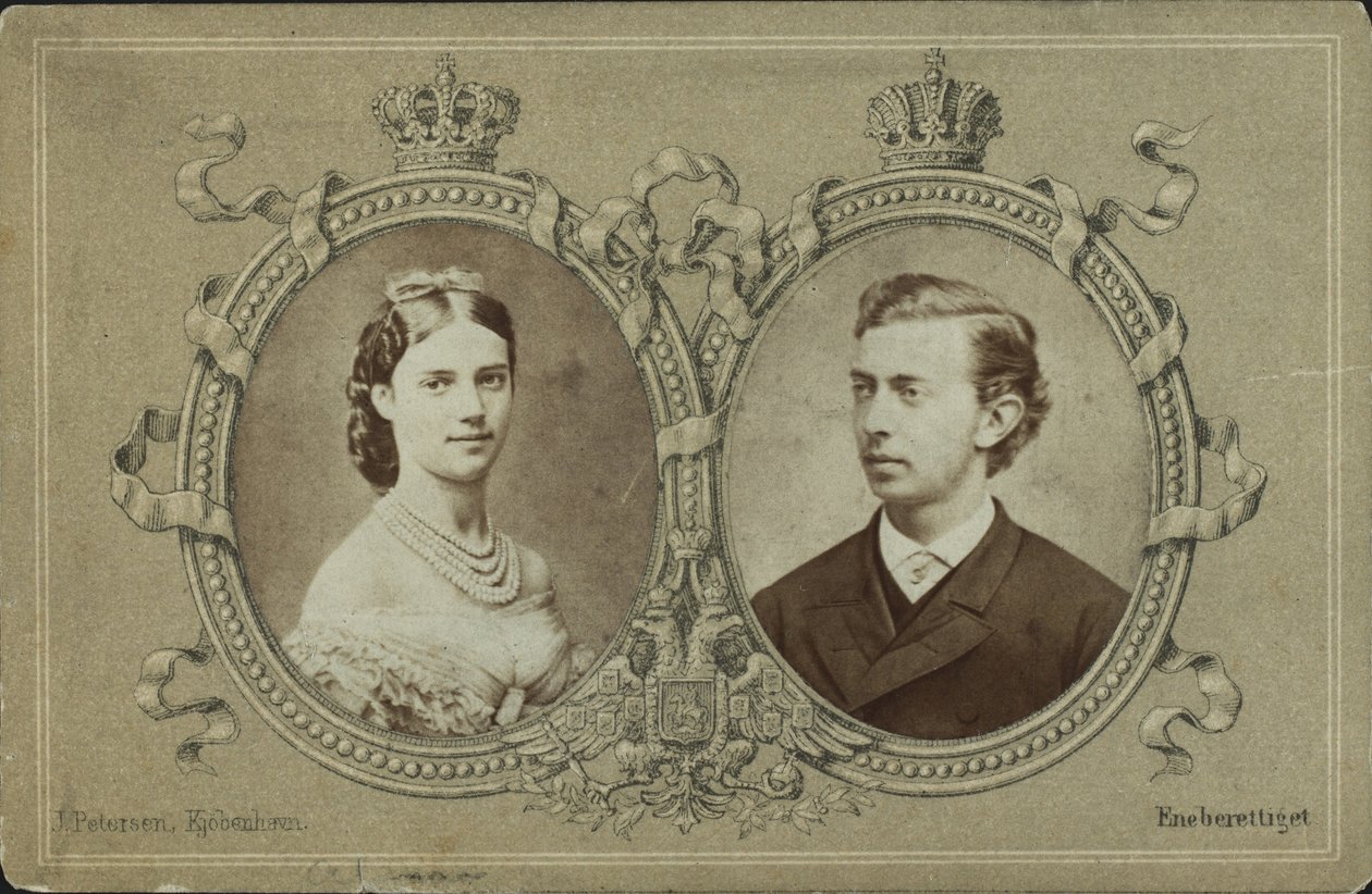 Velkokníže Nicholas Alexandrovič z Ruska 1843-1865 a princezna Dagmar z Dánska, 1865. od Georg Emil Hansen
