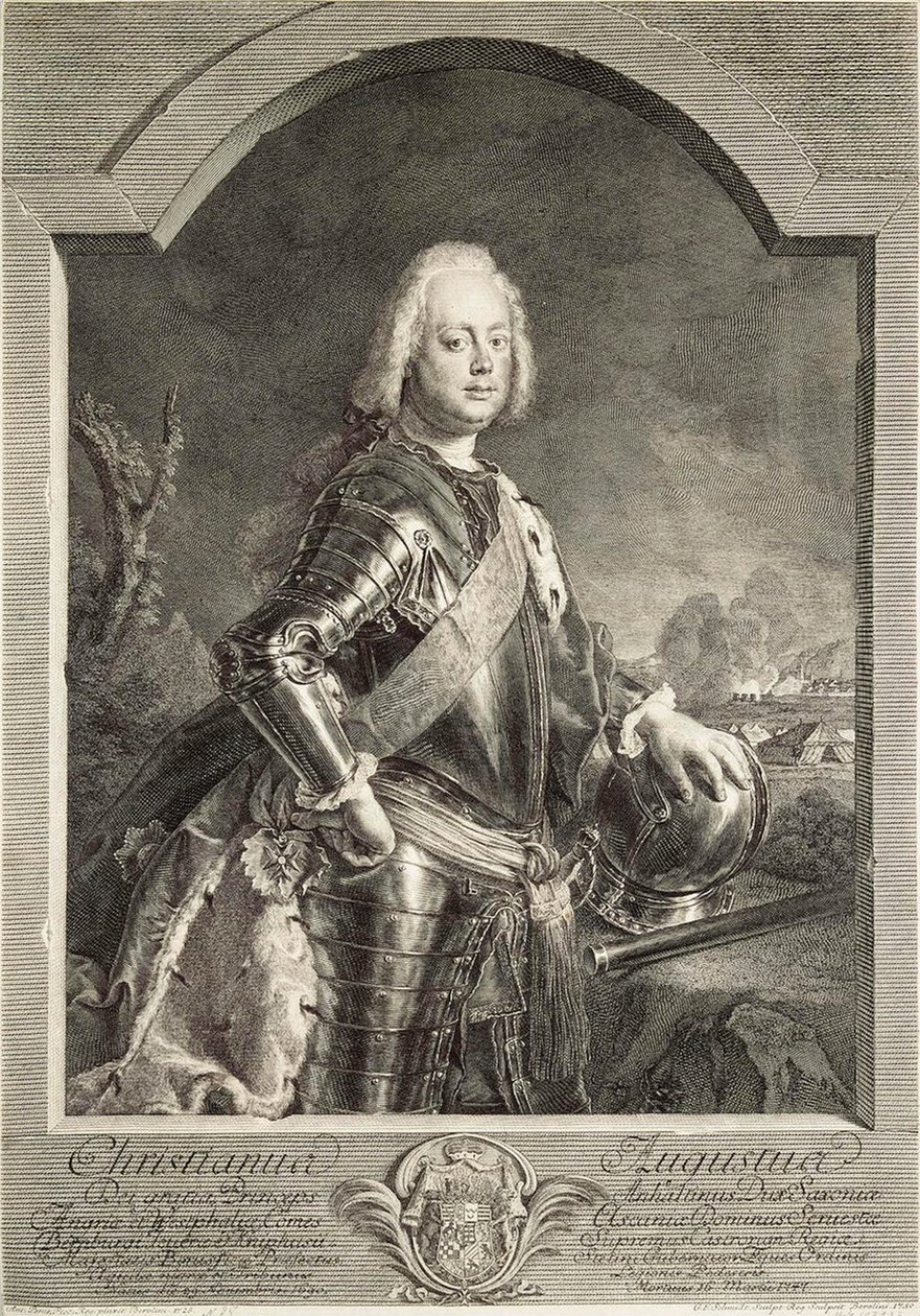 Portrét Christiana Augusta, prince z Anhalt-Zerbstu 1690-1747, 1750. od Georg Freidrich Schmidt