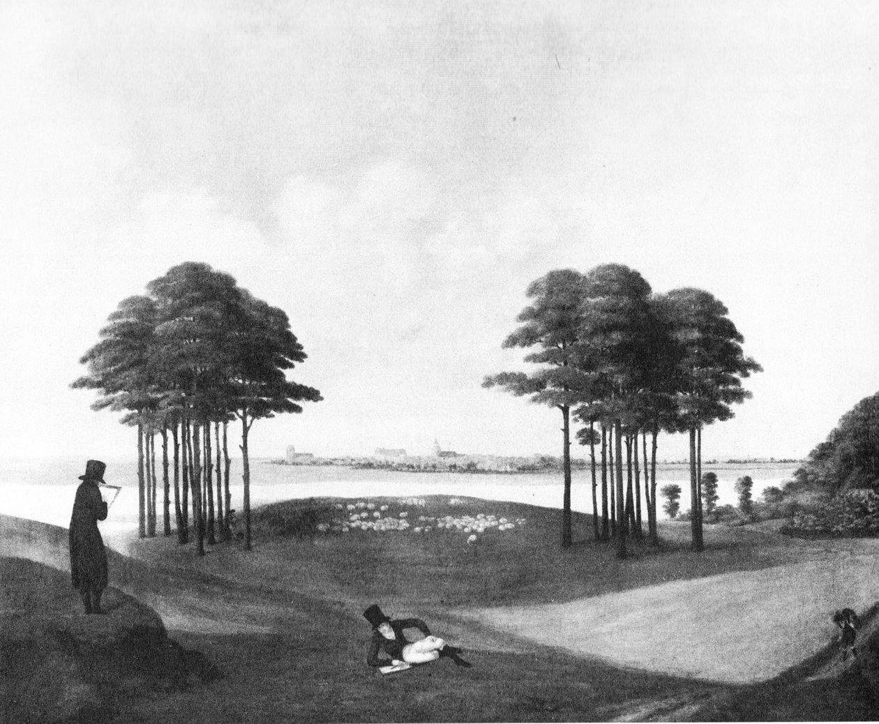 Pohled na město Güstrow od Georg Friedrich Kersting