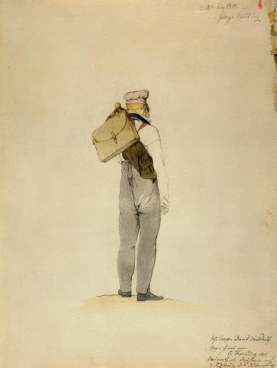 C.D. Friedrich na pěším výletě v Krkonoších od Georg Friedrich Kersting