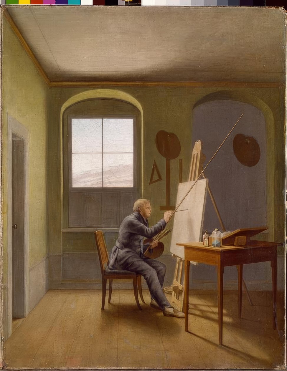 Caspar David Friedrich ve svém ateliéru od Georg Friedrich Kersting
