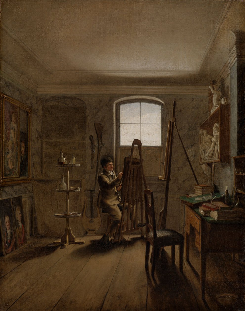 Malíř Gerhard von Kügelgen ve svém ateliéru od Georg Friedrich Kersting