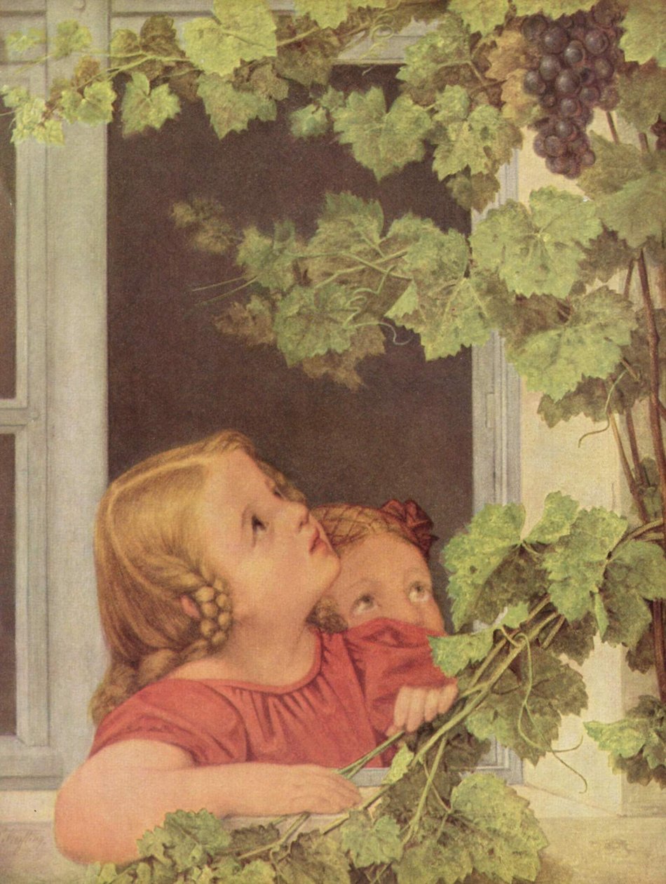 Německy: Kinder am Fenster Děti u okna od Georg Friedrich Kersting