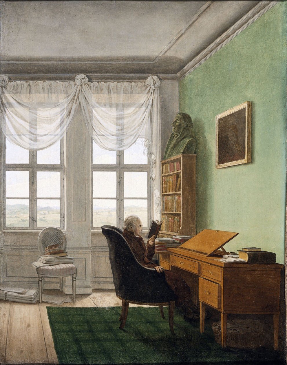 Němčina:  Reinhards Studierstube Reinhardova studovna od Georg Friedrich Kersting