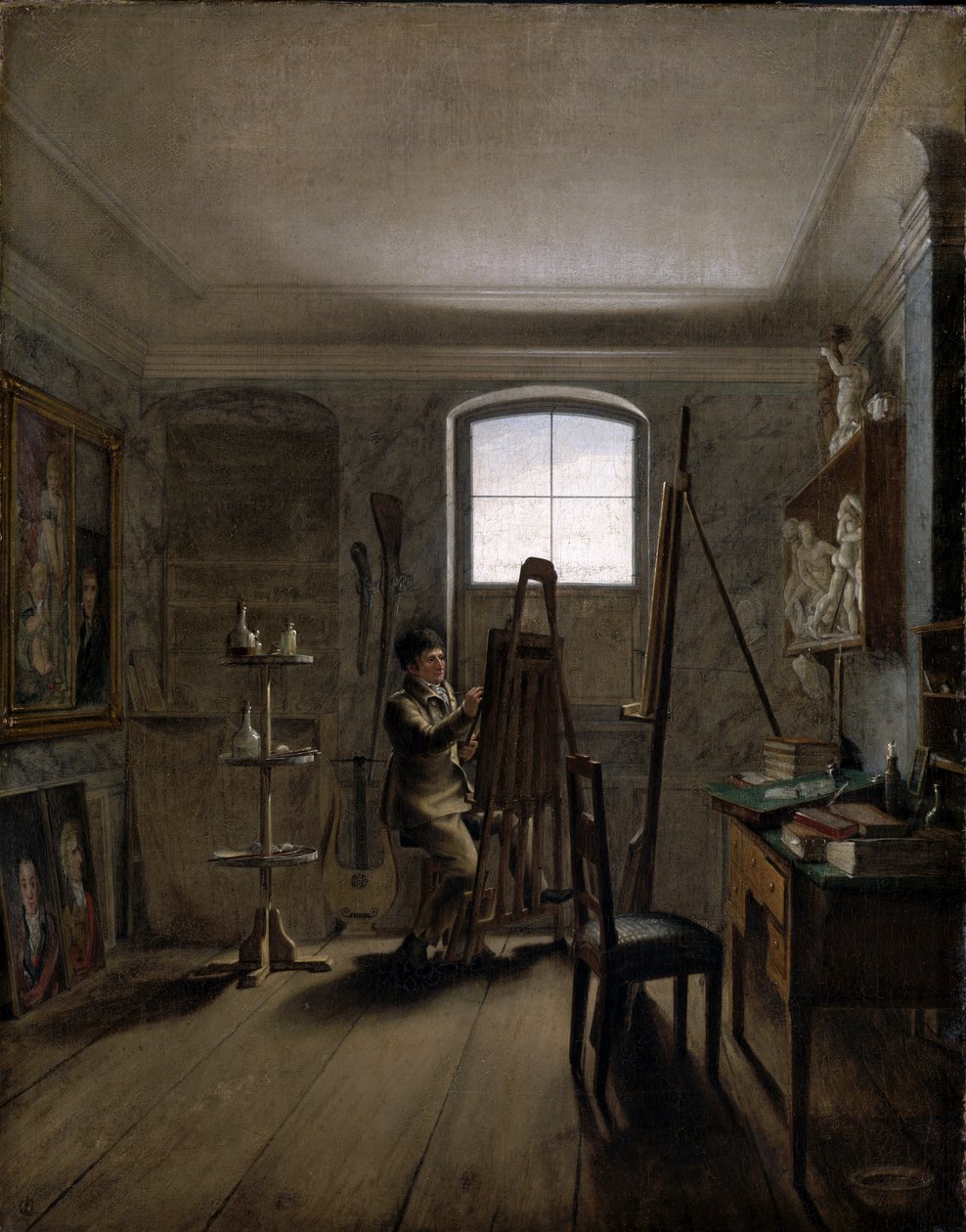 Malíř Gerhard von Kügelgen ve svém ateliéru od Georg Friedrich Kersting