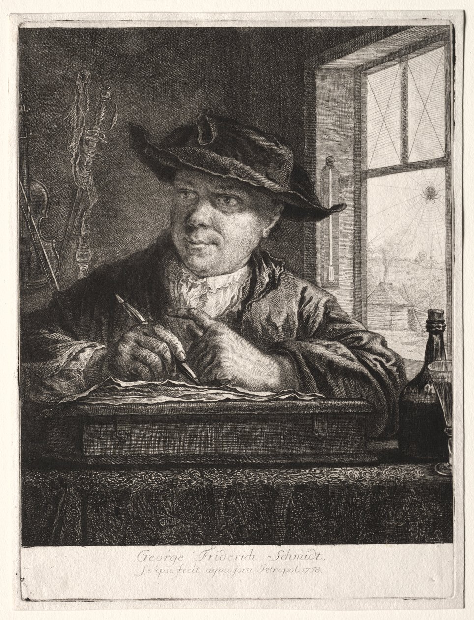 Autoportrét od Georg Friedrich Schmidt