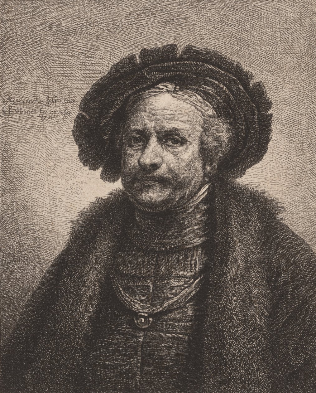 Autoportrét Rembrandta, 1771. od Georg Friedrich Schmidt