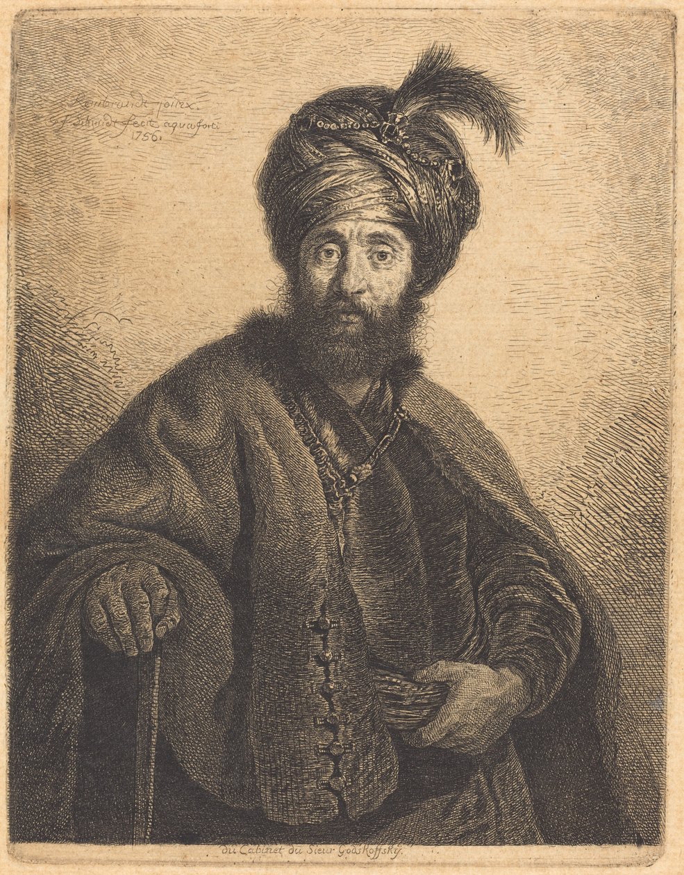 Peršan od Georg Friedrich Schmidt after Rembrandt van Rijn