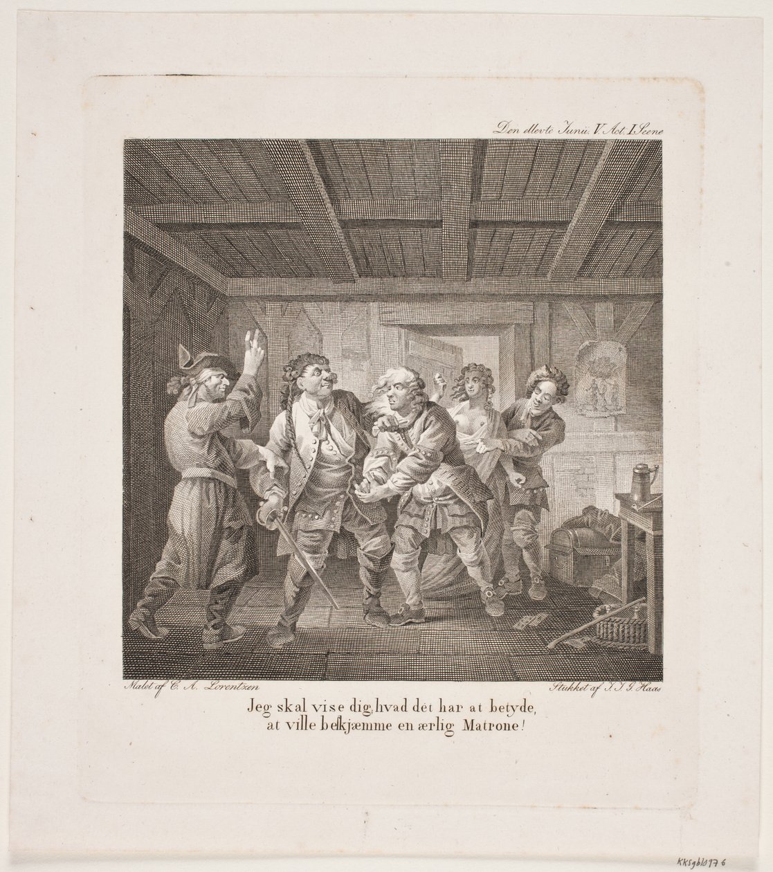 Ilustrace k Holbergovým komediím od Georg Haas