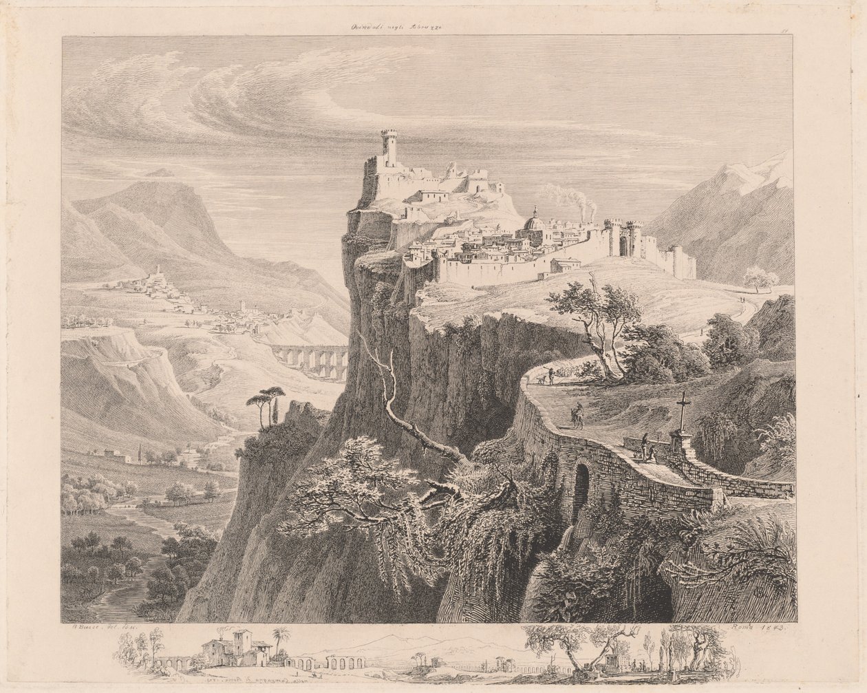 Ovindoli v Abruzzi od Georg Heinrich Busse