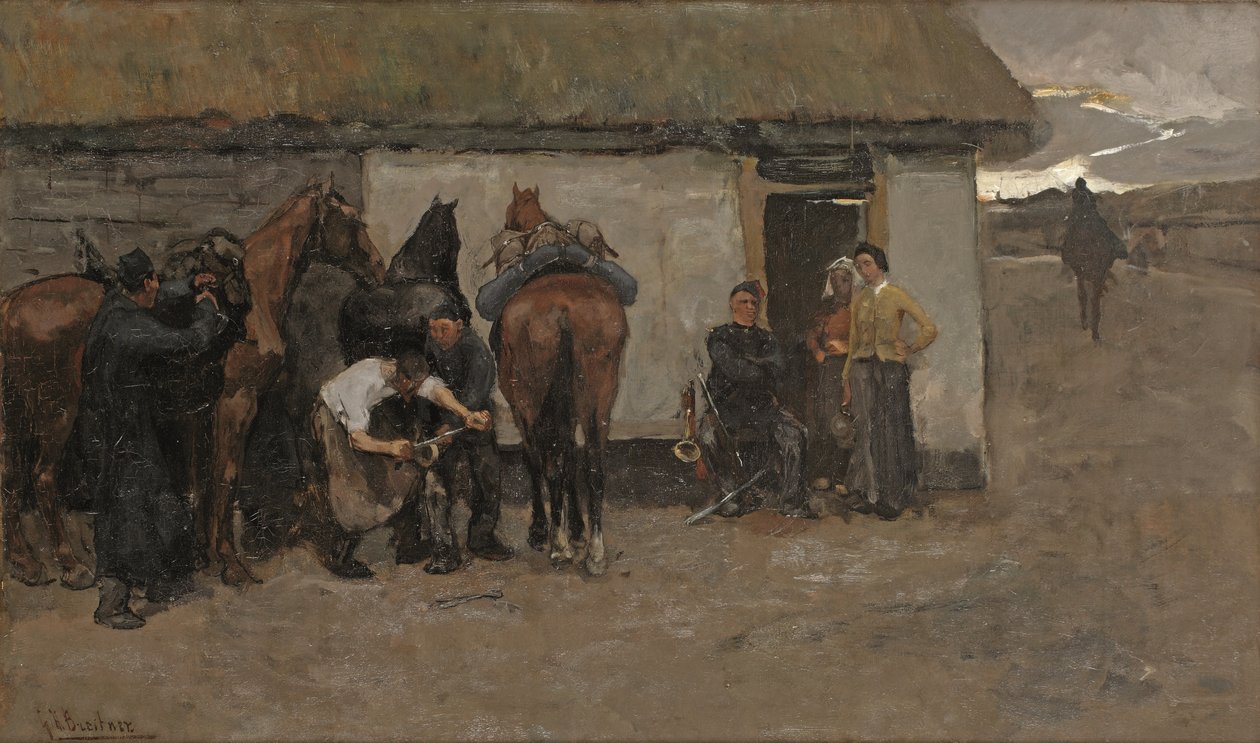 Kovář, asi 1881-84 (olej na plátně) od Georg Hendrik Breitner