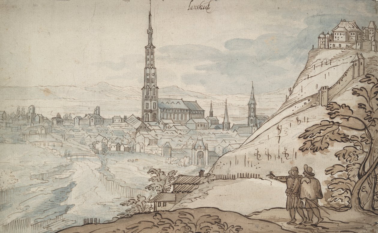 Pohled na Landshut od Georg Hoefnagel
