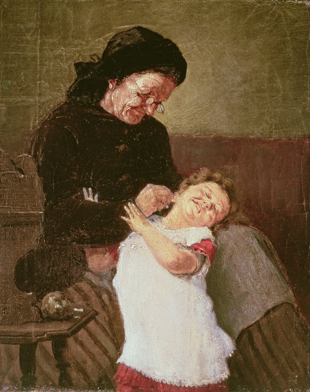 The Naughty Girl (olej na plátně) od Georg Jakobides