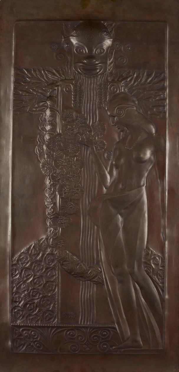 Nymfa a satyr od Georg Klimt