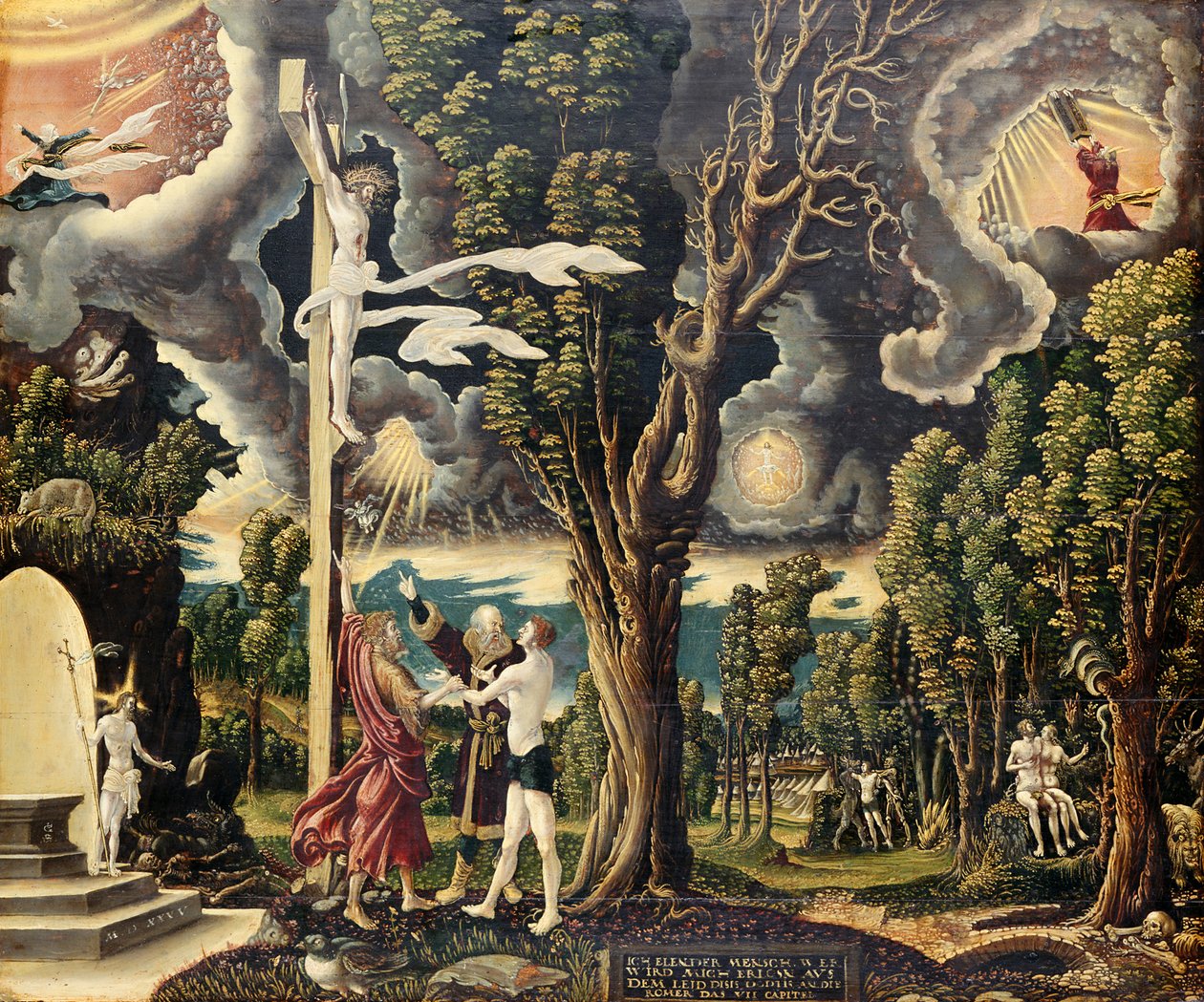 Pád a vykoupení, 1535 od Georg Lemberger