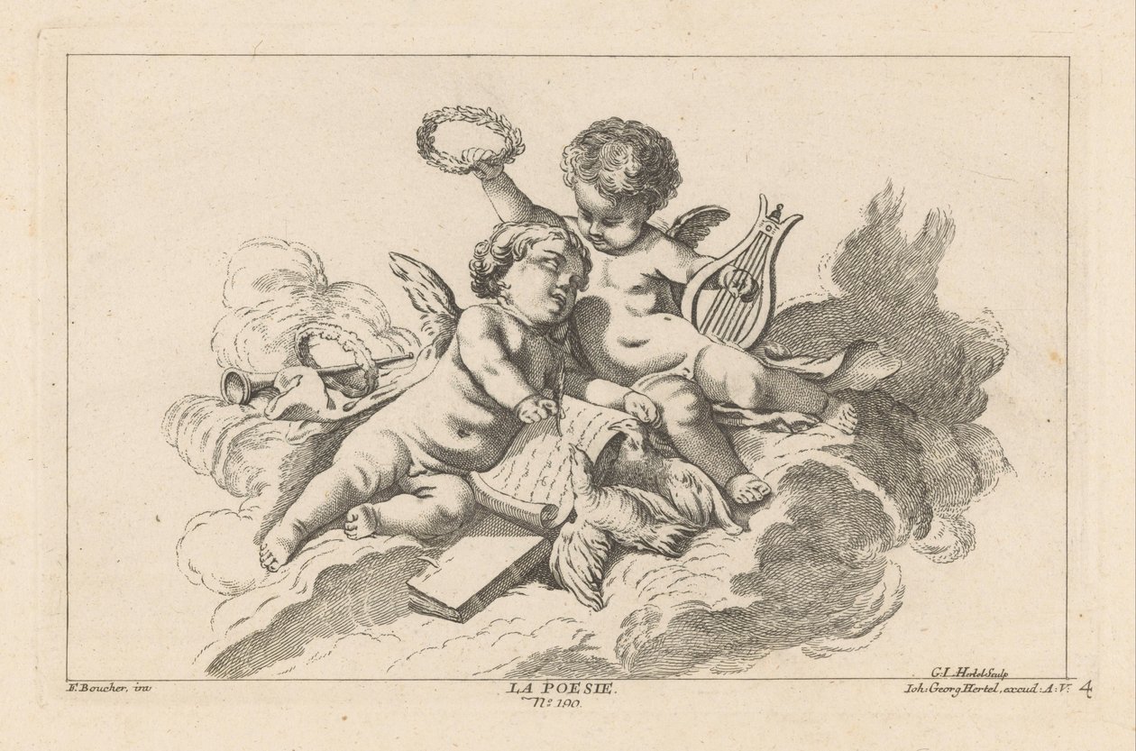 Poëzie La Poesie (název na objektu) Livre des Arts (název série) od Georg Leopold Hertel