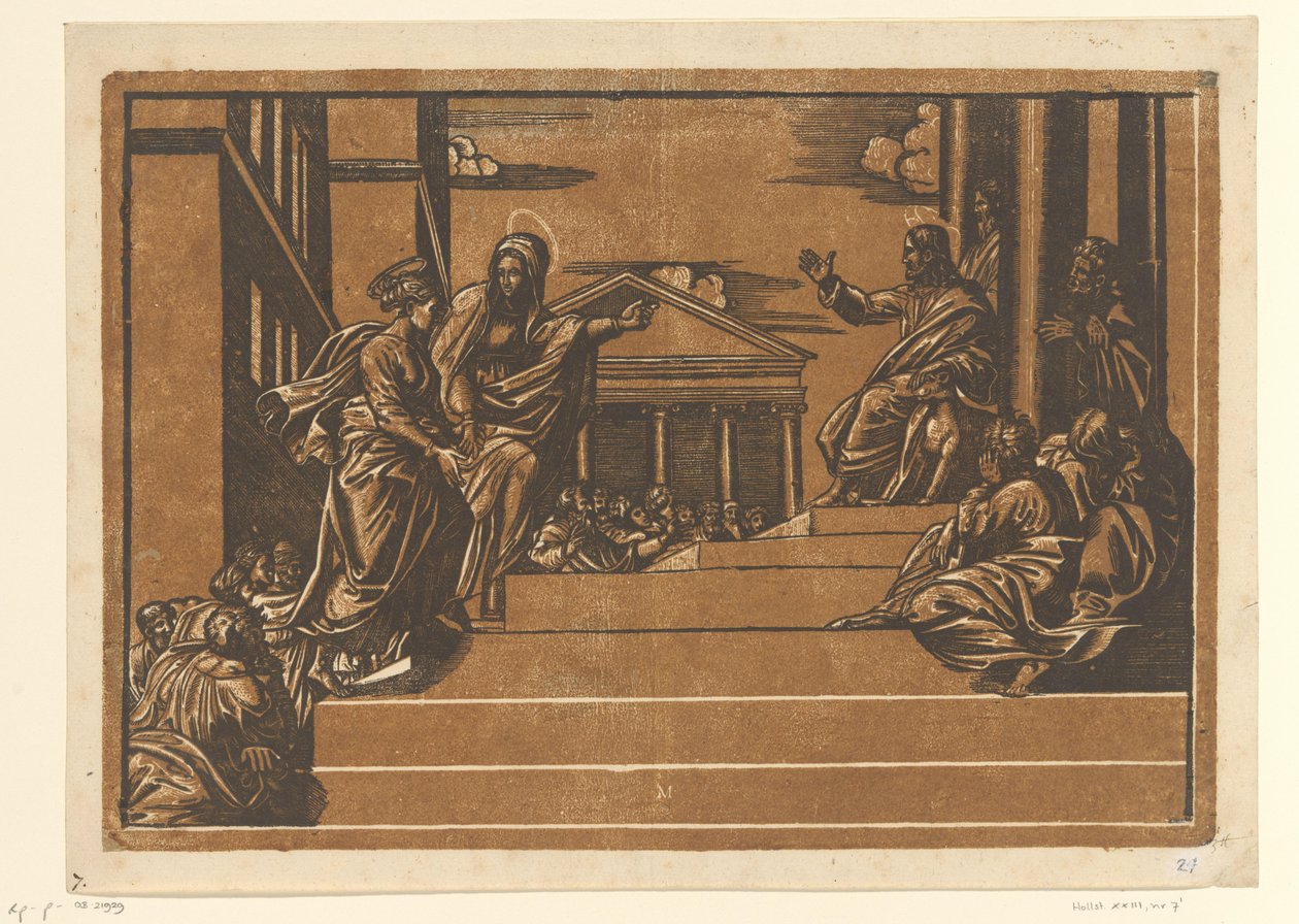 Marta vede Marii Magdalenu do chrámu od Georg Matheus