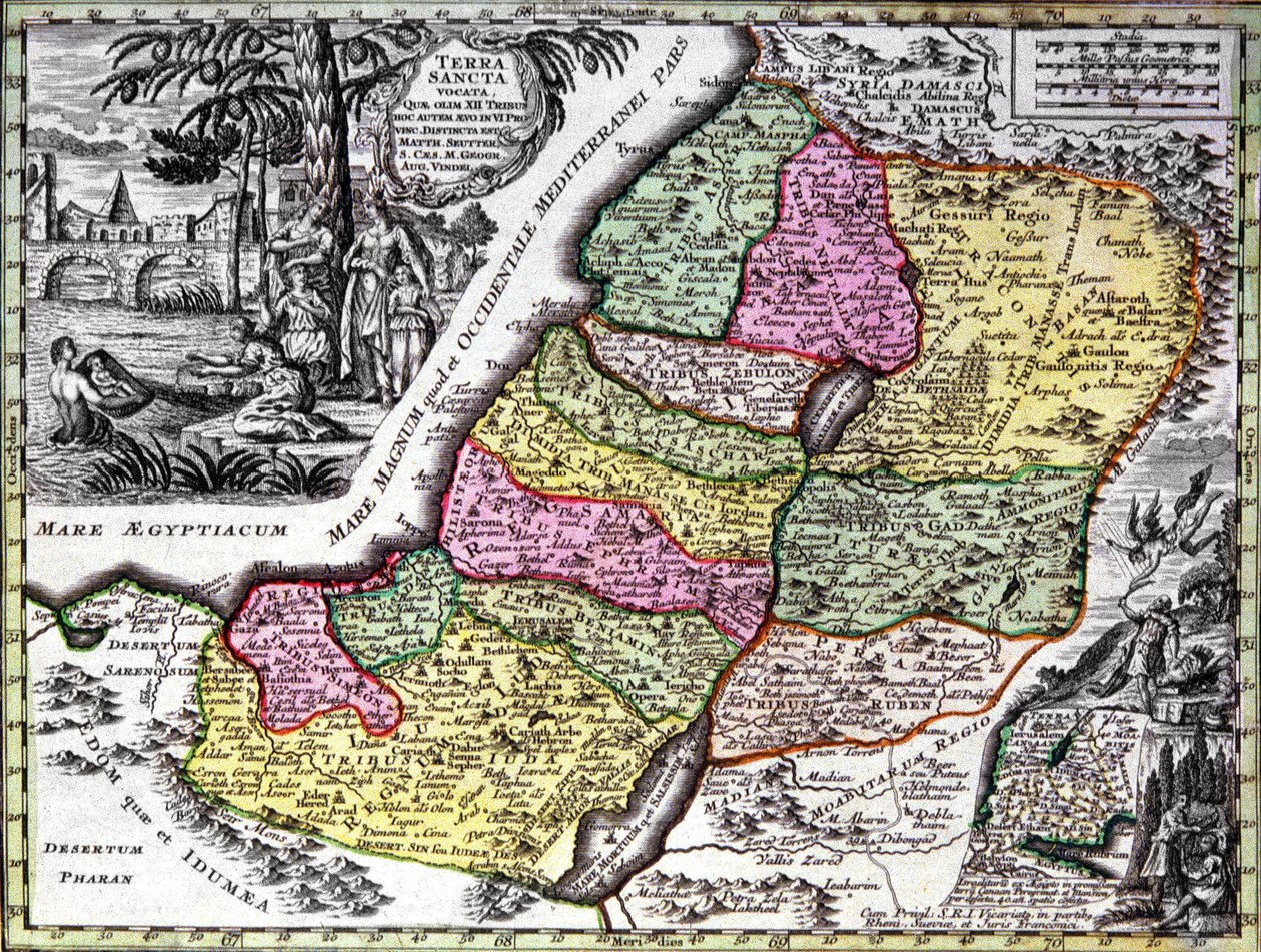 Svatá země (Palestina) od Georg Matthäus Seutter