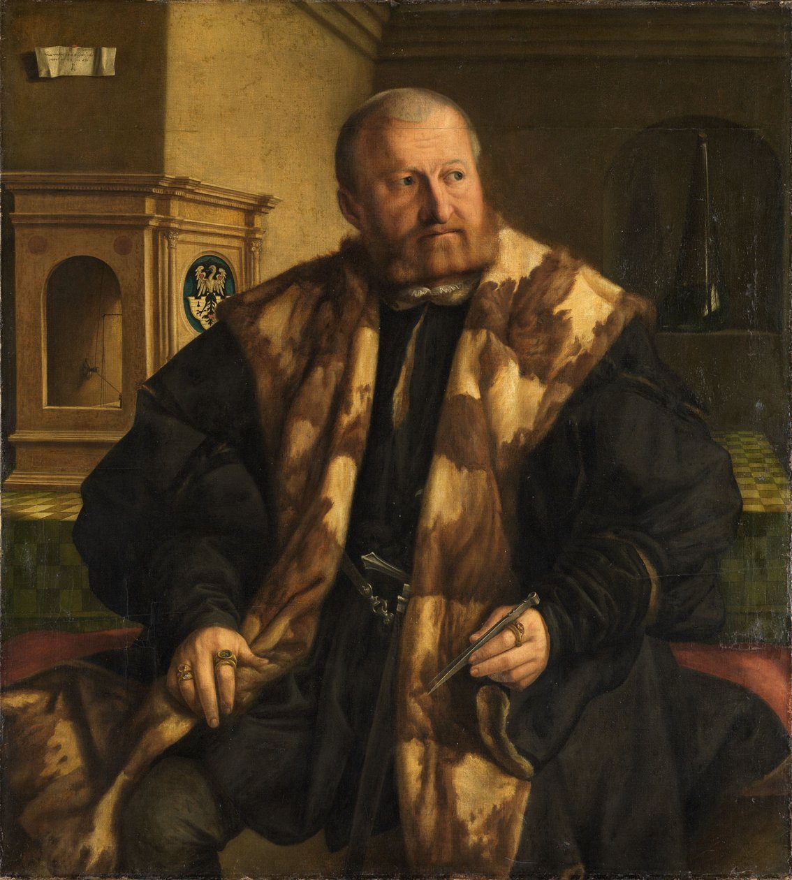 Portrét norimberského mincmistra Jörga Herze od Georg Pencz