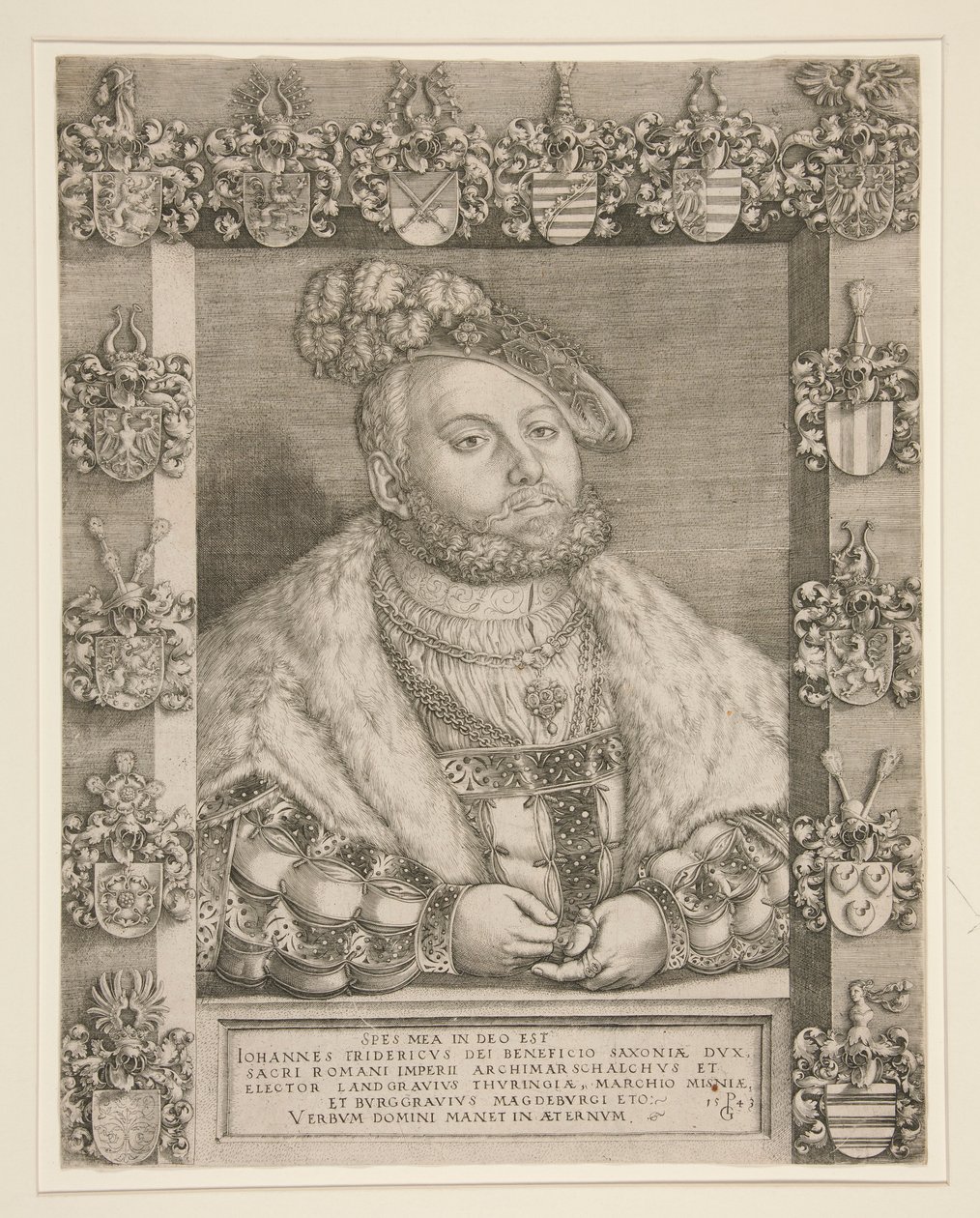Fridrich Moudrý, kurfiřt saský od Georg Pencz
