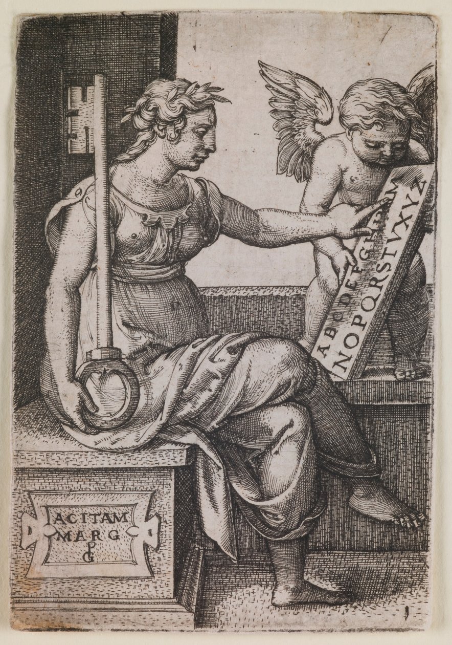 Grammatica, ze série „Liberální umění“ od Georg Pencz