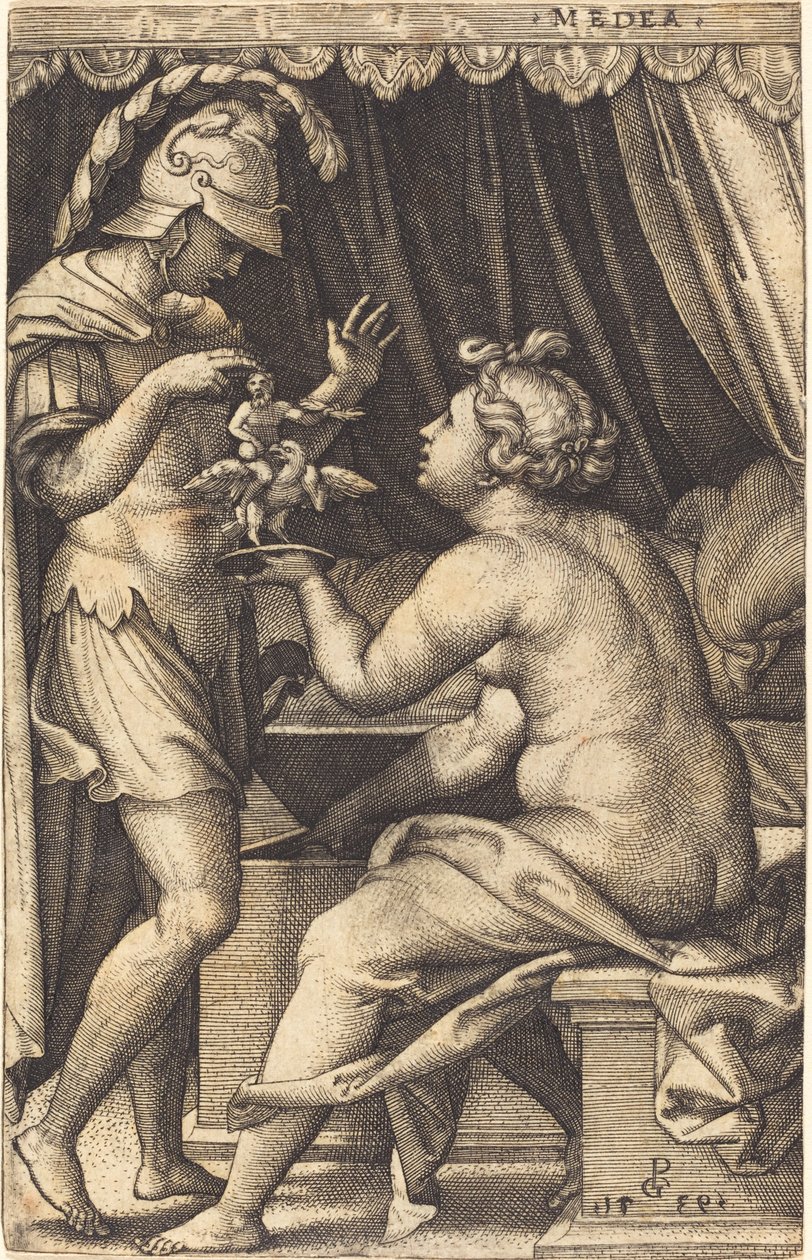 Medea Vracející Penáty Jasonovi od Georg Pencz