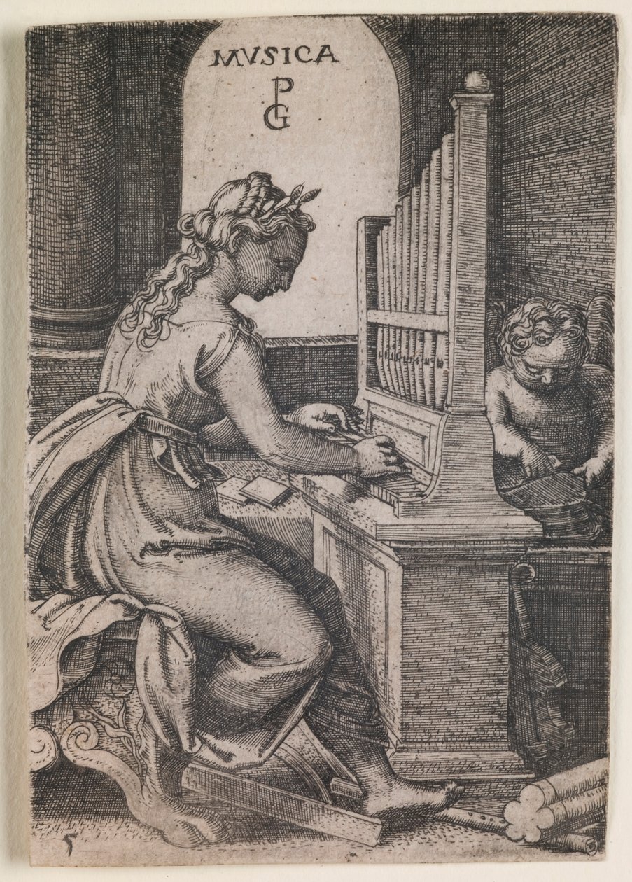 Musica, ze série „The Liberal Arts“ od Georg Pencz