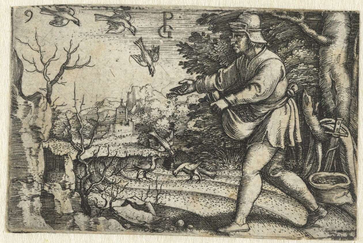 Podobenství o rozsévači Život Krista (název série) od Georg Pencz