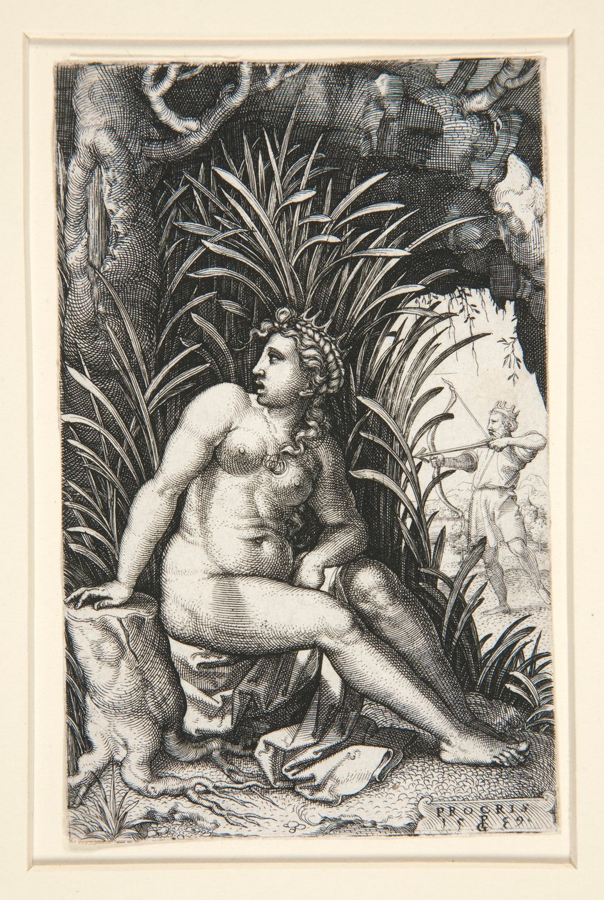 Procris a Cephalus ze série Řecké hrdinky od Georg Pencz