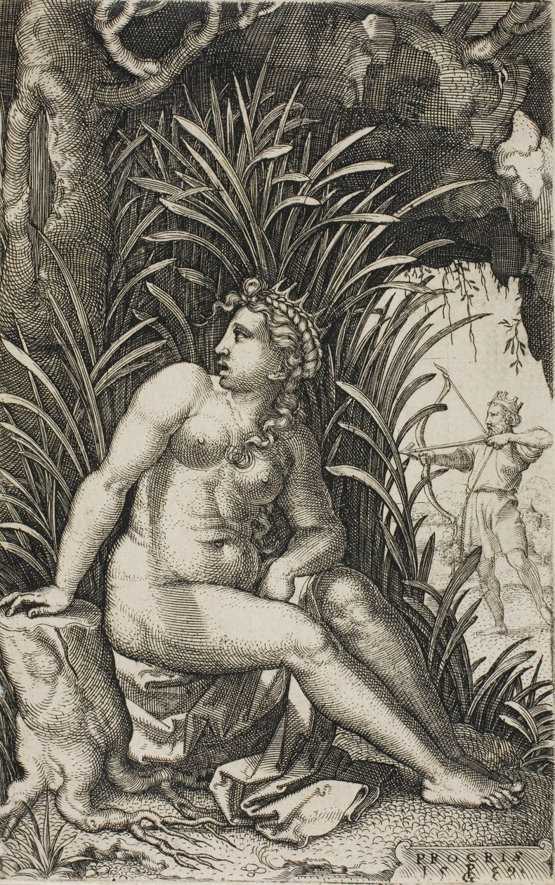 Procris, z řeckých Heroines od Georg Pencz