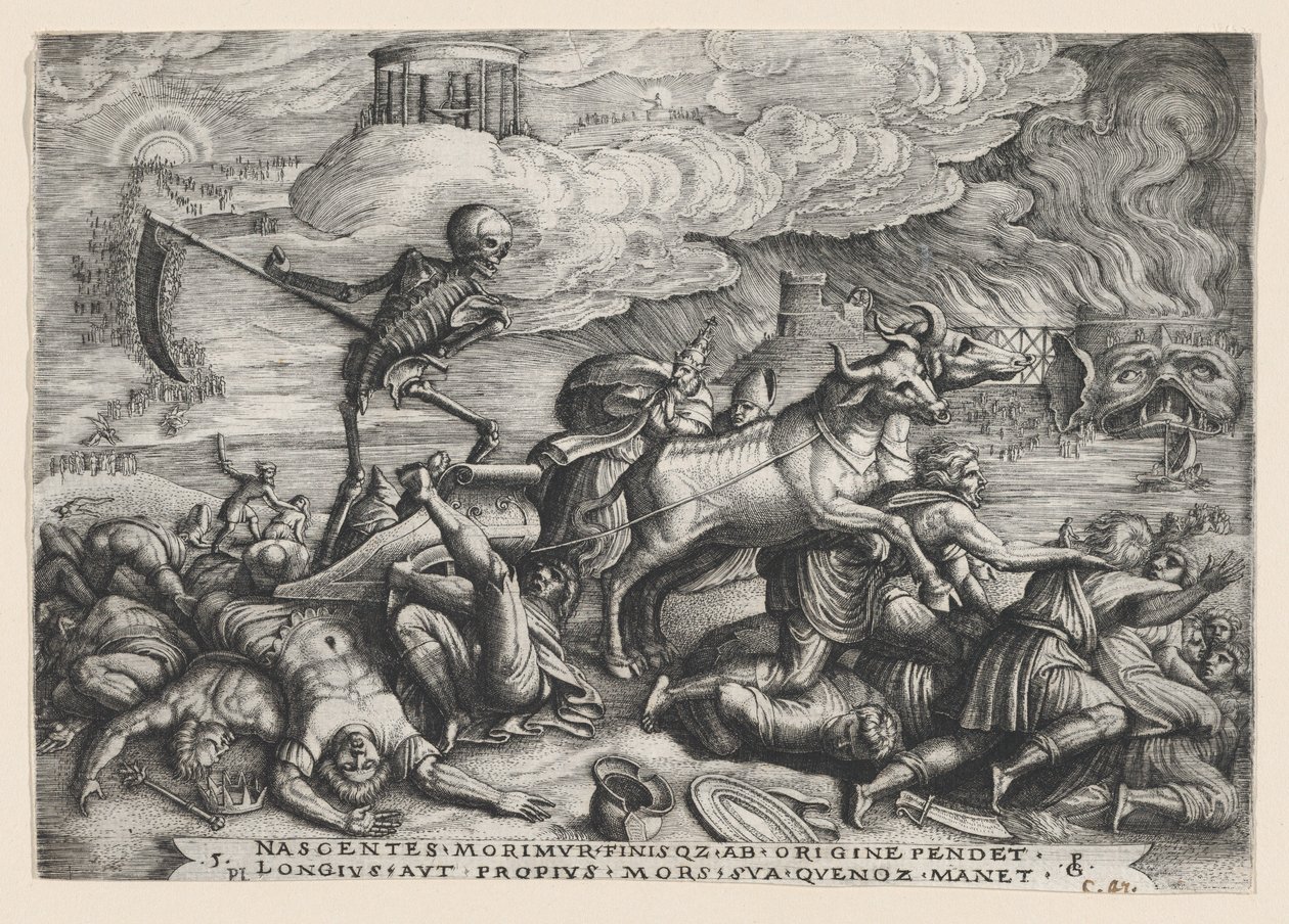 Triumf smrti na čas, z Triumph of Petrarca. od Georg Pencz