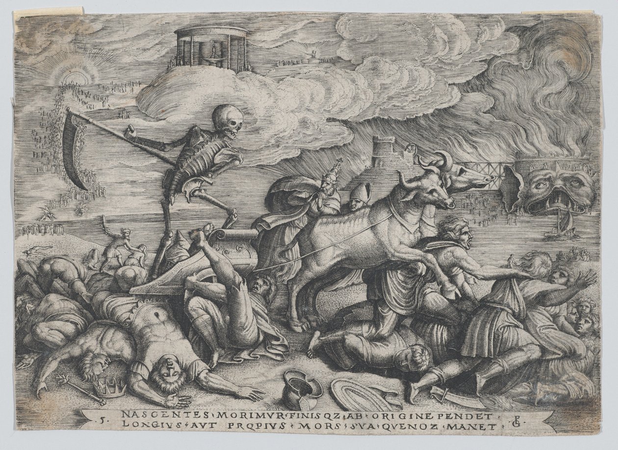Triumf smrti na čas, z Triumph of Petrarca. od Georg Pencz