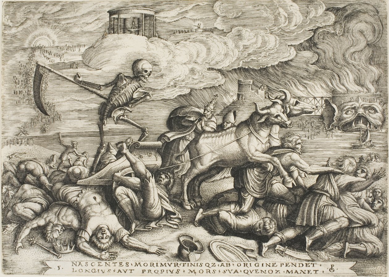 Triumph of Death, deska pět z The Triumphs of Petrarc od Georg Pencz