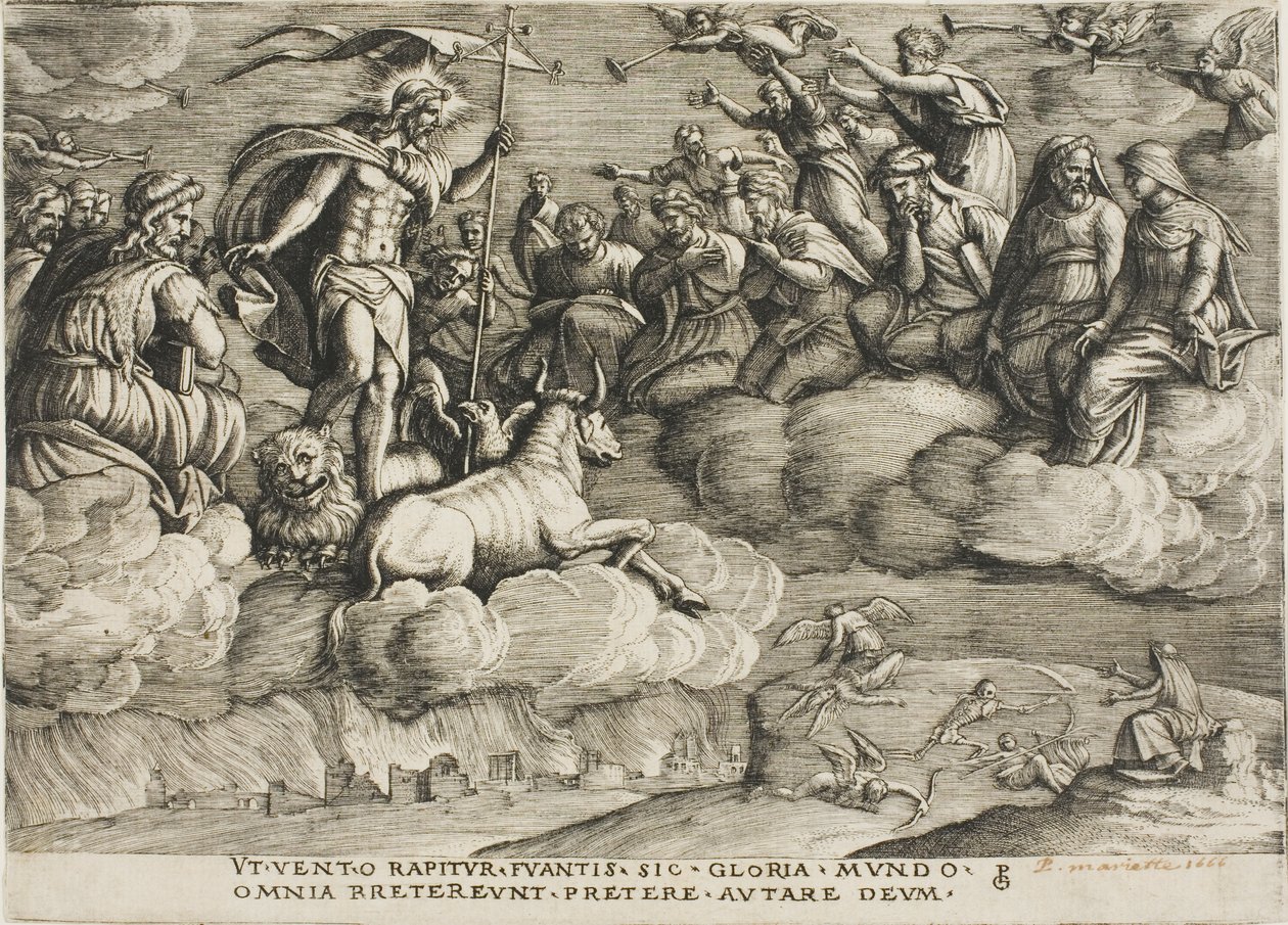 Triumph of Eternity, deska šestá z The Triumphs of Petrarc od Georg Pencz