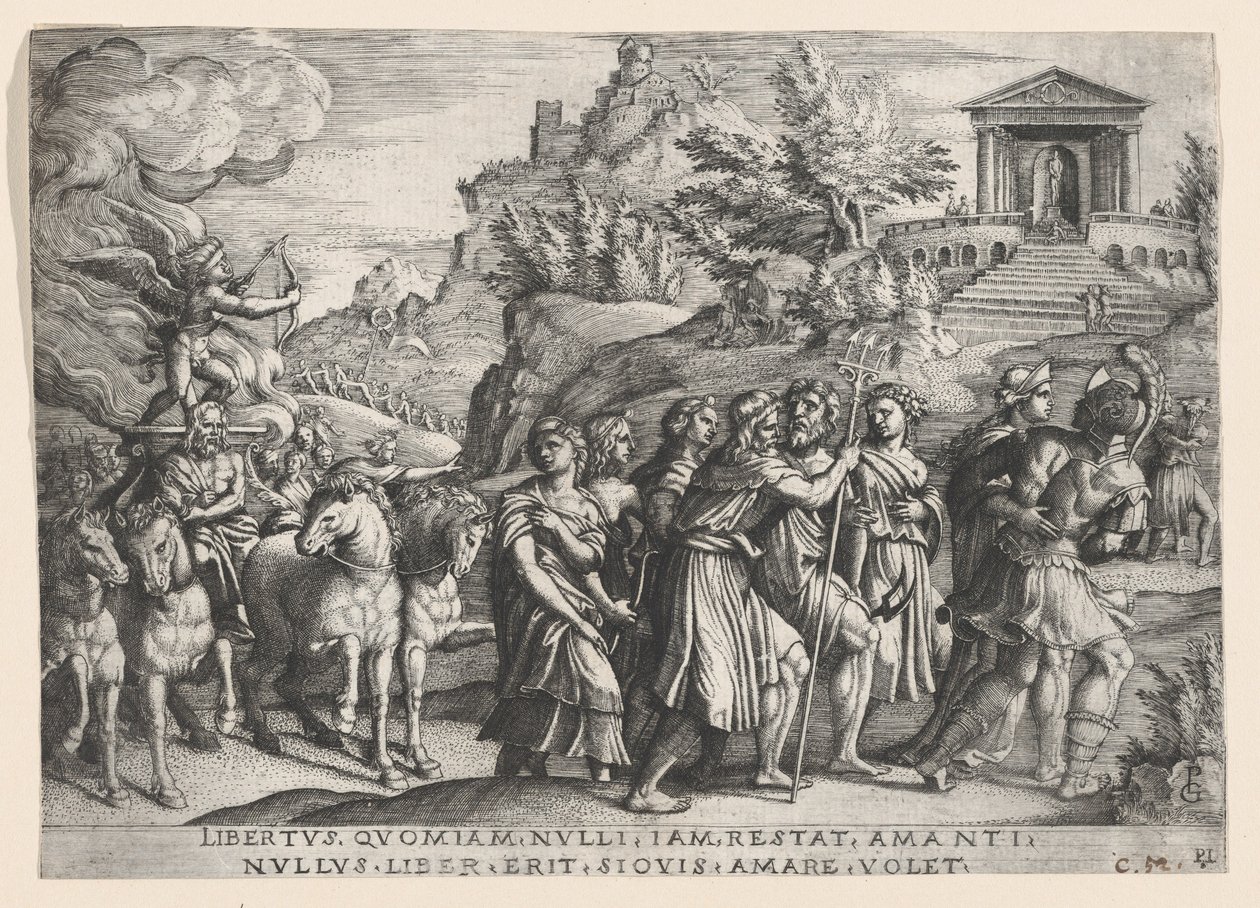 Triumph lásky, z Triumph of Petrarca. od Georg Pencz