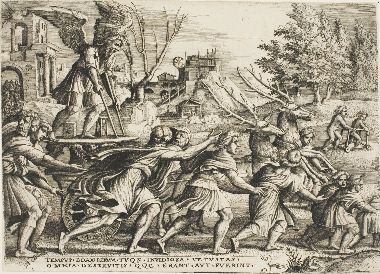 Triumph of Time, deska čtyři z The Triumphs of Petrarc od Georg Pencz